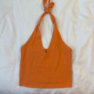 Hollister Tangerine Halter Tank Top